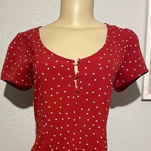 Polkadot flowy dress